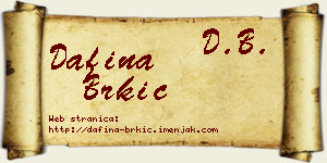 Dafina Brkić vizit kartica